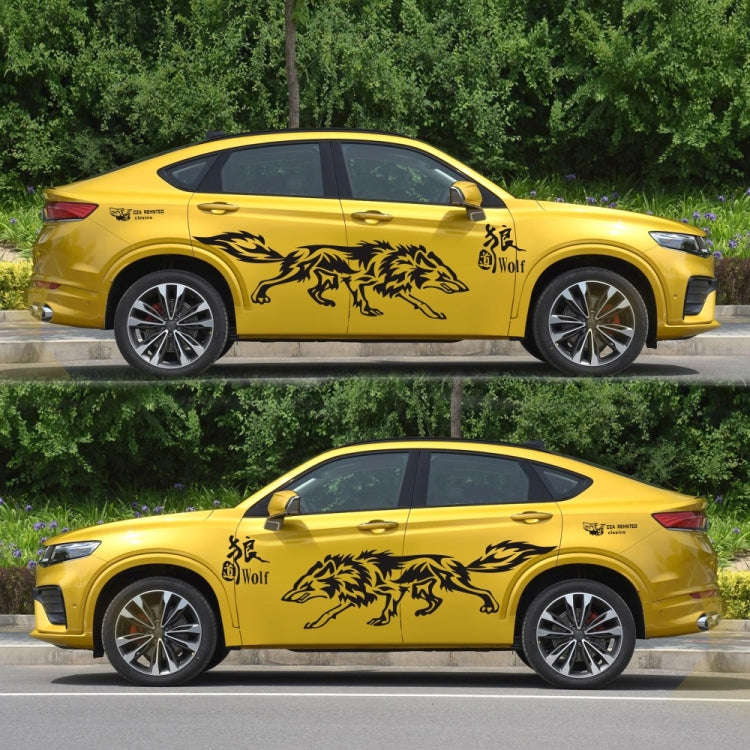 D-70 Wolf Totem Car Stickers Car Personality Modified Car Stickers(Black)