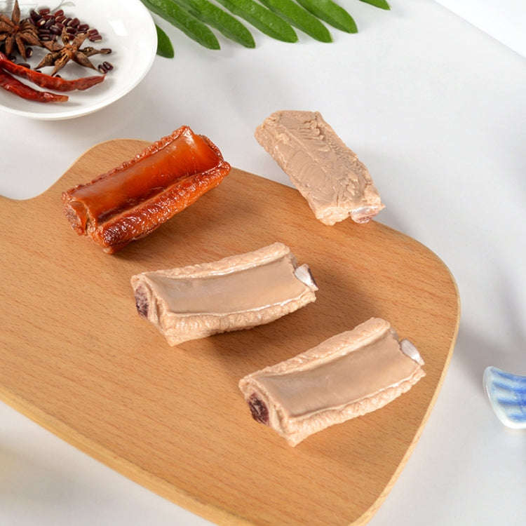 10 PCS Simulation Ribs Model Food Model Shoot Props(Caramel Color)