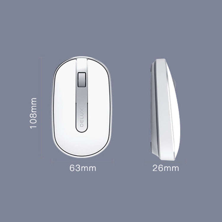 DELUX M326 4 Keys Wireless Silent Mouse Portable Laptop Mouse