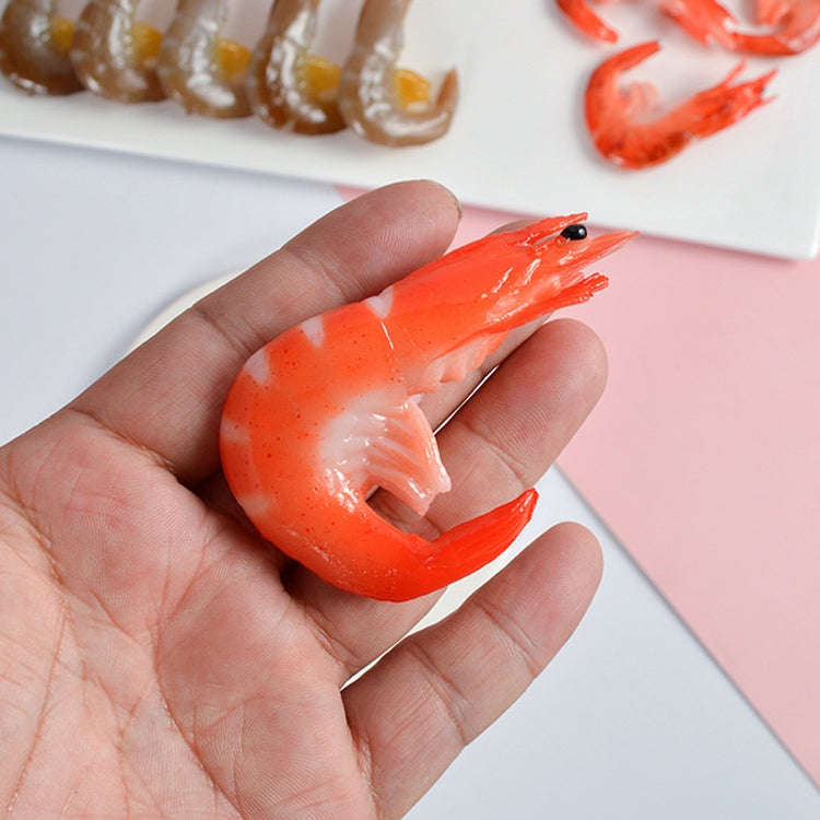 3 PCS Simulation Shrimp Camera Props Children Play House Toys(Big Red Shrimp)