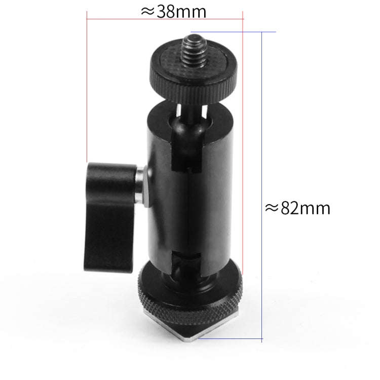 Type A Magic Arm Dual BallHead Cold Shoe 1/4 Inch Mount Adapter for GoPro Hero11 Black / HERO10 B...