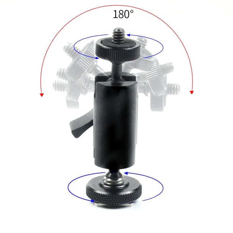 Type A Magic Arm Dual BallHead Cold Shoe 1/4 Inch Mount Adapter for GoPro Hero11 Black / HERO10 B...