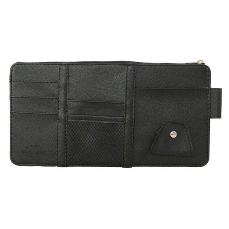 2 PCS Auto Sun Visor Card Clip Business Card Glasses Clip Zipper Car Mobile Phone Document Folder...