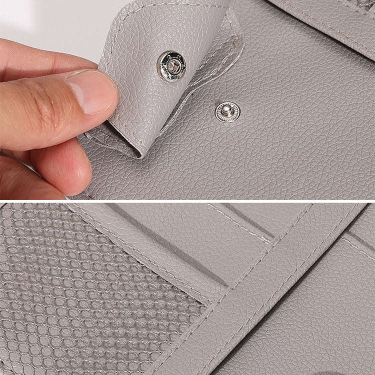 2 PCS Auto Sun Visor Card Clip Business Card Glasses Clip Zipper Car Mobile Phone Document Folder...