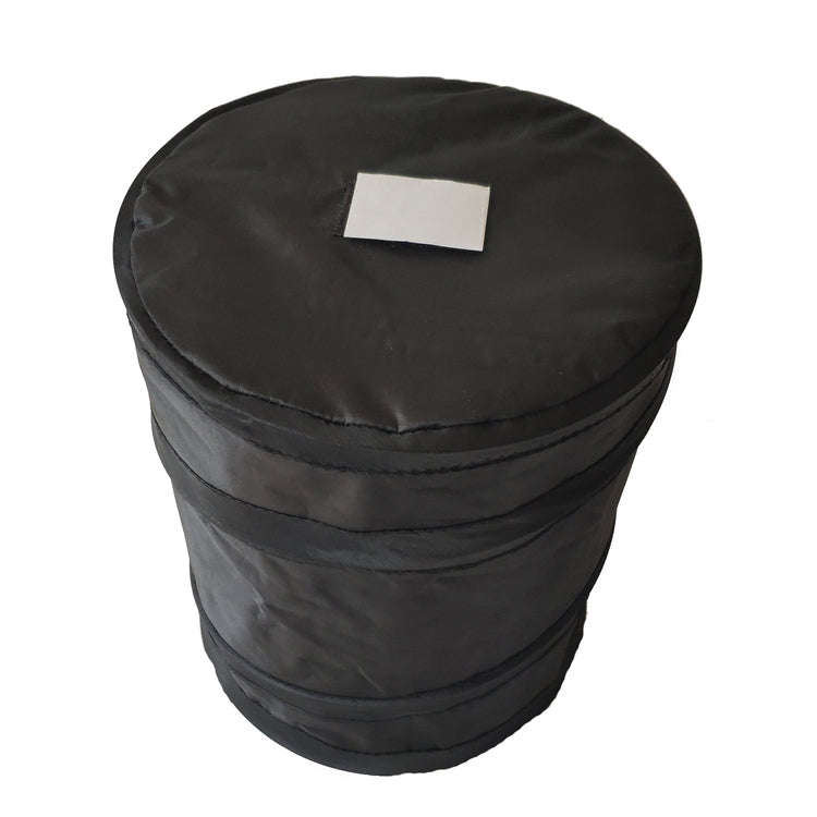 2 PCS Car Storage Bin Folding Car Trash Bin(Black No Print)