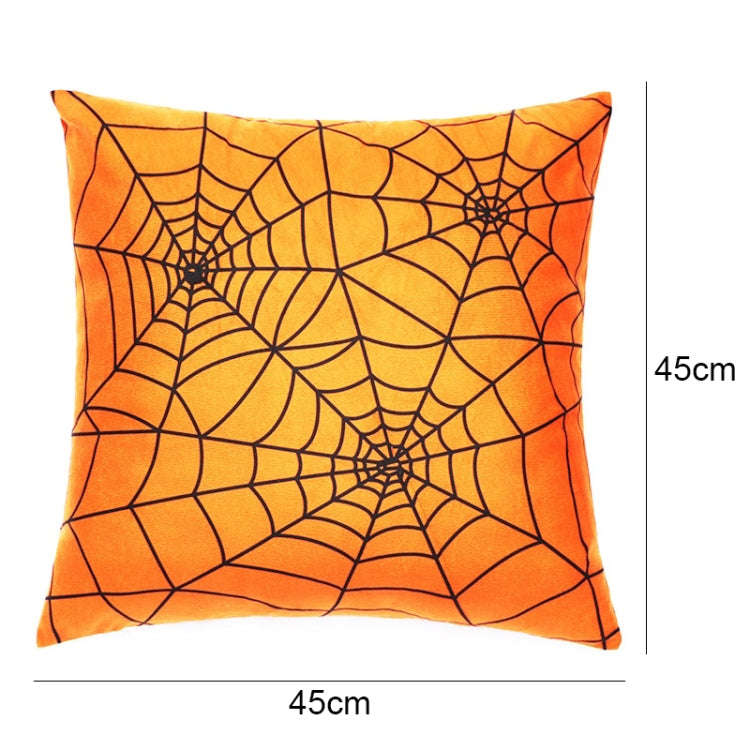45x45cm Halloween Decoration Living Room Sofa Party Pillow Case Without Pillow Core(Spider)