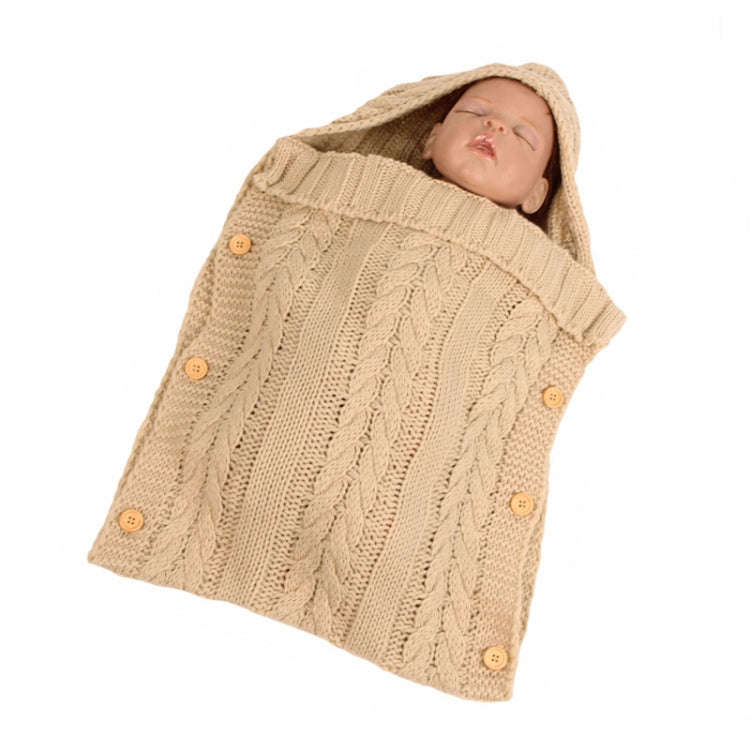 Zzsd0002 Autumn / Winter Baby Knitted Woolen Button Sleeping Bag Photography Blanket Stroller Sle...