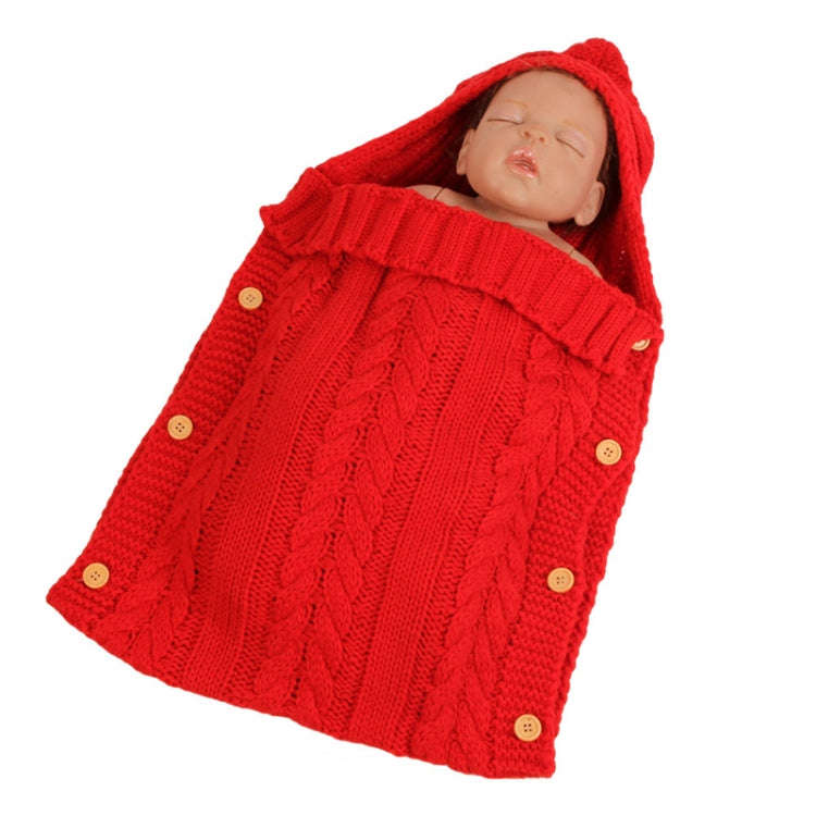 Zzsd0002 Autumn / Winter Baby Knitted Woolen Button Sleeping Bag Photography Blanket Stroller Sle...