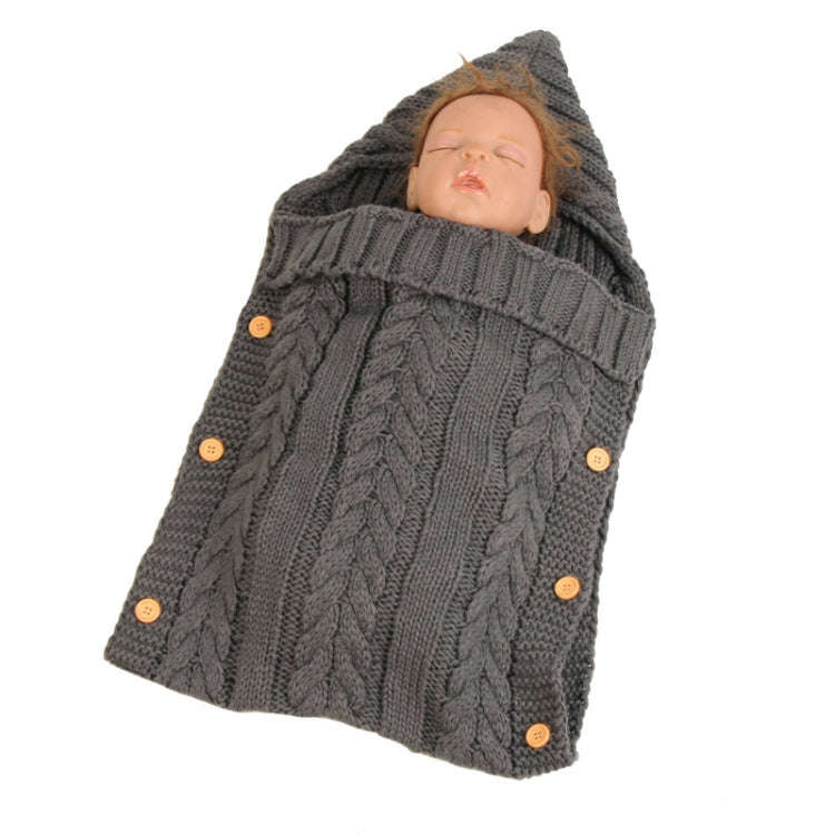 Zzsd0002 Autumn / Winter Baby Knitted Woolen Button Sleeping Bag Photography Blanket Stroller Sle...