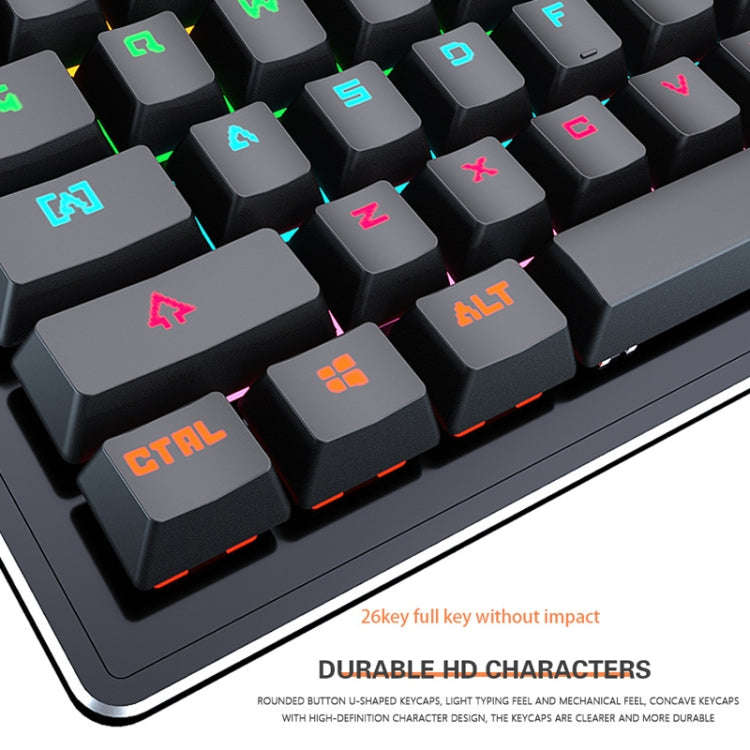 LEAVEN K880 104 Keys Gaming Green Axis Office Computer Wired Mechanical Keyboard, Cabel Length:1....