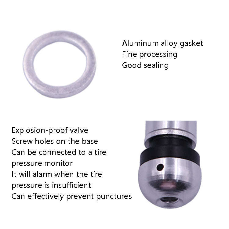 10 Sets Car Tire Air Nozzle Aluminum Alloy Vacuum Tire Hub Car Tire Valve Core Explosion-Proof Un...