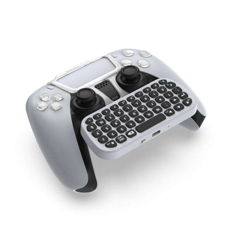 DOBE TP5-0556 Bluetooth Keyboard Wireless Gamepad With Headphone Jack For PS5(White)