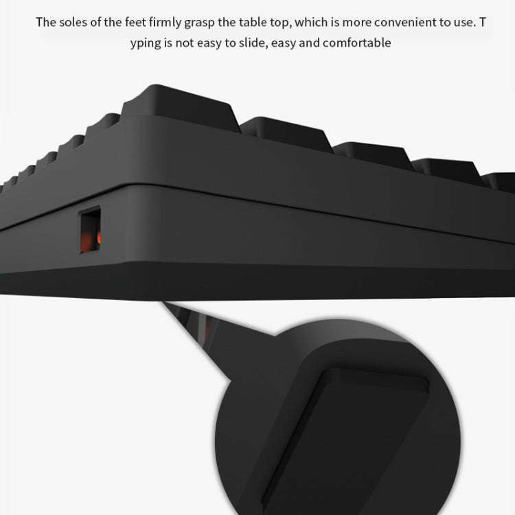 LEAVEN K28 61 Keys Gaming Office Computer RGB Wireless Bluetooth + Wired Dual Mode Mechanical Key...