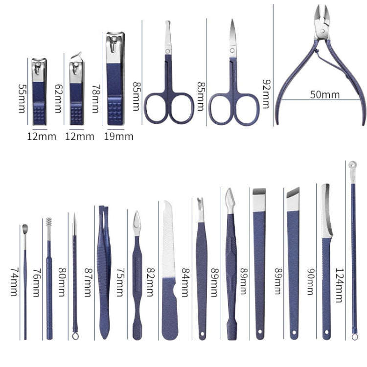 2 Sets 10 In 1 Stainless Steel Nail Clipper Set Nail Art Set Manicure Tools