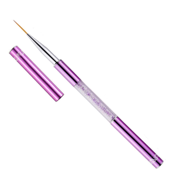 Nail Art Drawing Pen Purple Drill Rod Color Painting Flower Stripe Nail Brush With Pen Cover, Spe...