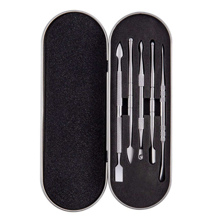 Nail Art Tool Set Smoke Cream Spoon Stainless Steel Steel Push Smoke Oil Spoon, Specification: 5 ...
