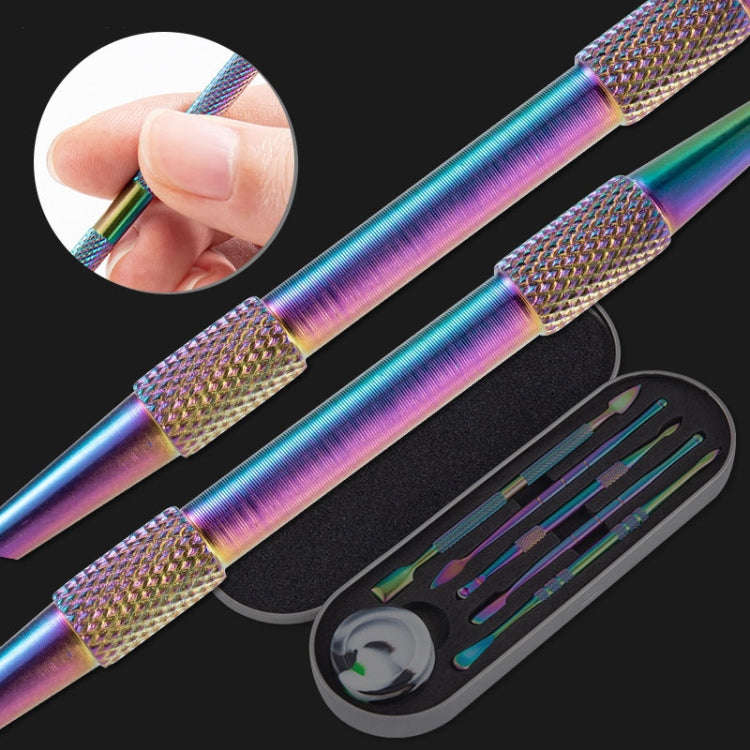 Nail Art Tool Set Smoke Cream Spoon Stainless Steel Steel Push Smoke Oil Spoon, Specification: 5 ...