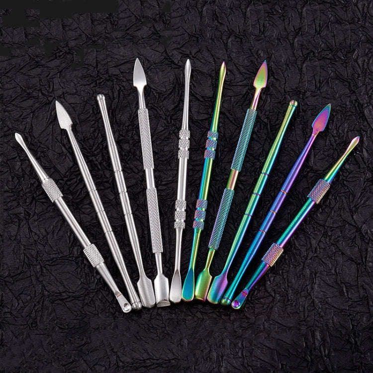 Nail Art Tool Set Smoke Cream Spoon Stainless Steel Steel Push Smoke Oil Spoon, Specification: 5 ...