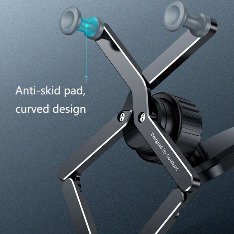Oatsbasf Car Metal Gravity Mobile Phone Bracket Foldable Adjustment Stable Suction Cup Type Autom...