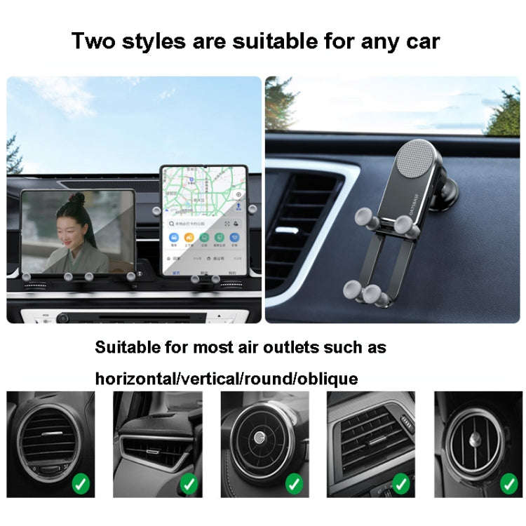Oatsbasf Car Gravity Metal Bracket Scalable and Stable Mobile Phone Bracket Folding Screen Mobile...