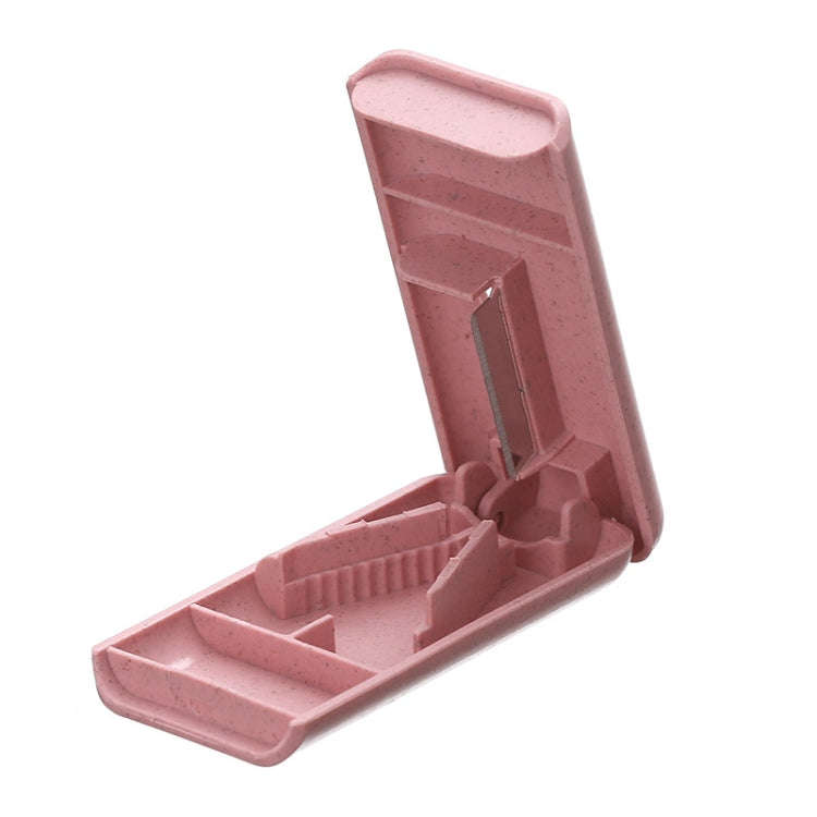 10 PCS JS010 Wheat Plastic Medicine Cutter Pill Divider(Pink)