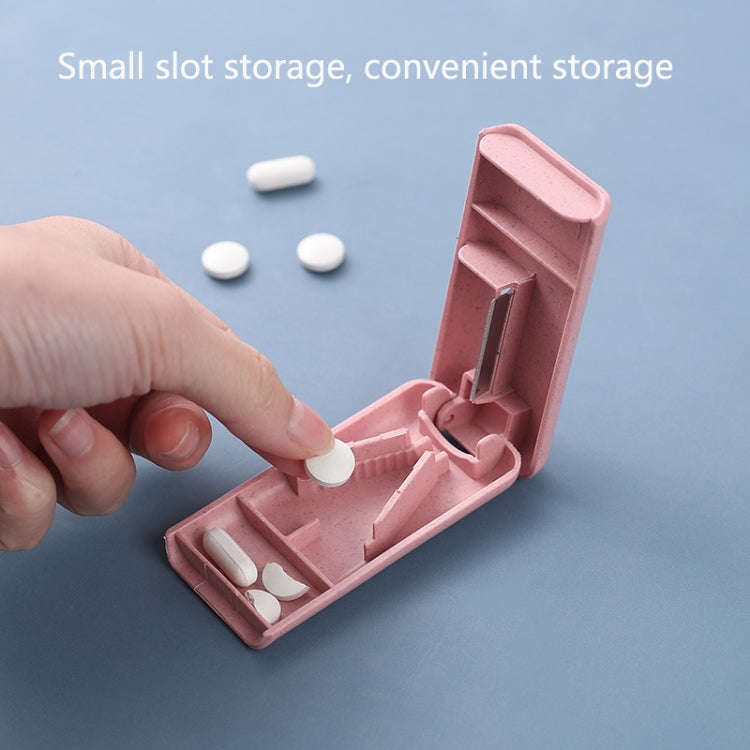 10 PCS JS010 Wheat Plastic Medicine Cutter Pill Divider(Pink)