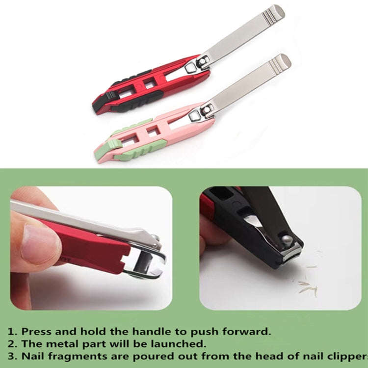 Anti-splash Nail Clippers Multifunctional Mobile Phone Holder Nail Clippers,Style: Matcha Green