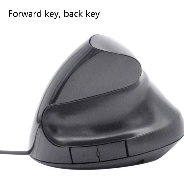 JSY-12 5 Keys USB Wired Vertical Mouse Ergonomic Wrist Brace Optical Mouse(Purple)