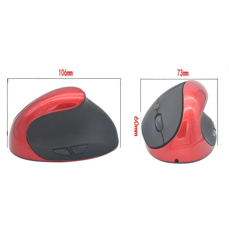 JSY-03 6 Keys Wireless Vertical Charging Mouse Ergonomic Vertical Optical Mouse(Black)