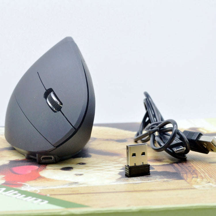 JS-5D 6 Keys 2.4G Ergonomic Vertical Mouse Cross-Border Wireless Charging Mouse(Wireless Charging...