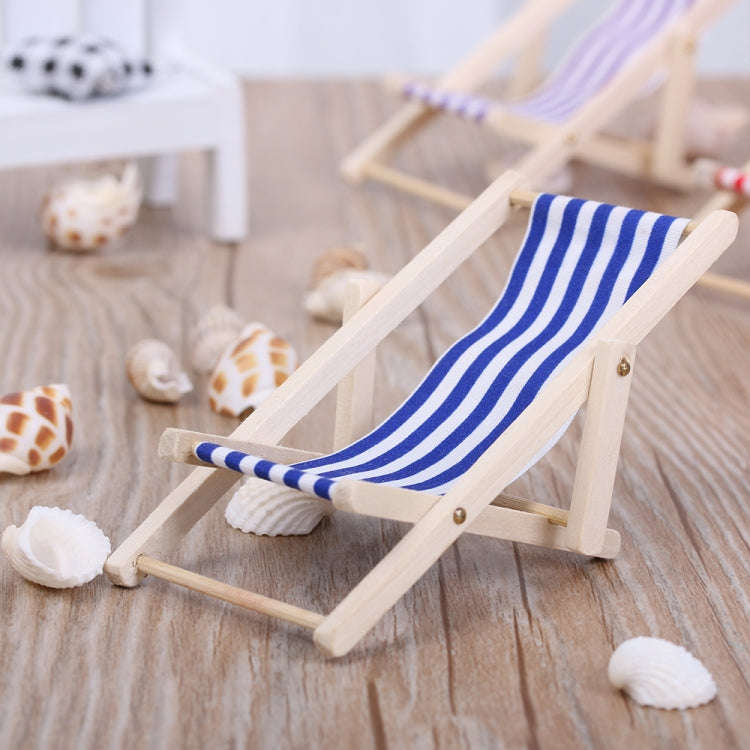 2 PCS 1:12 Beach Lounge Chair Simulation Model Outdoor Beach Scene Shooting Props Can Be Folded(Red)