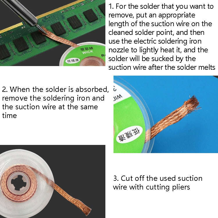 4 PCS Silk Wire Deficiency Tin With Low Residue Strip BGA To Remove Tin Welding Strip Electronic ...