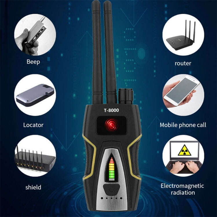 T8000 Wireless Signal Detector GPS Defense Location Finding Camera Anti-Candid Anti-Tracking Dete...