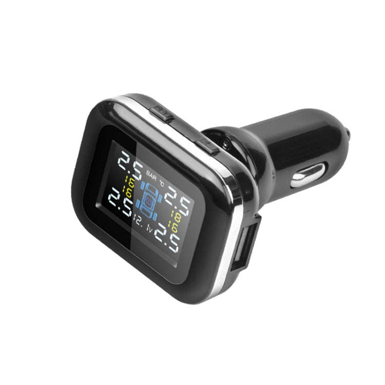 Q3 Mini Cigarette Lighter Car Wireless Tire Pressure Monitoring System TPMS Car Temperature Volta...
