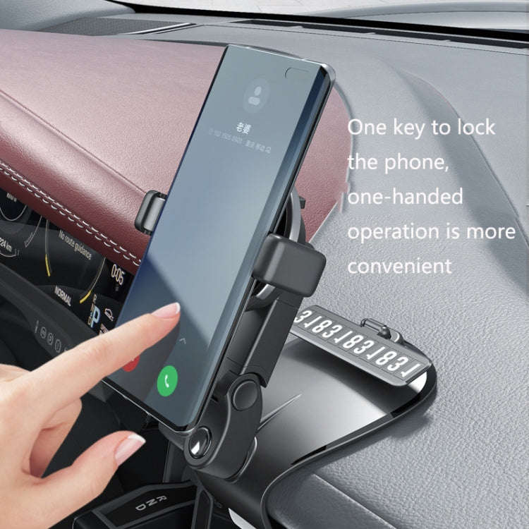 ZJ088 Car Mobile Phone Bracket Car Central Control Instrument Panel Rearview Mirror Multifunction...