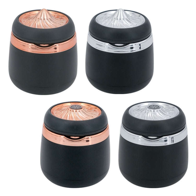 Car Ashtray Mini With Lamp And Cover Car Ashtray(N18A Silver)