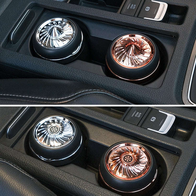 Car Ashtray Mini With Lamp And Cover Car Ashtray(N18A Silver)