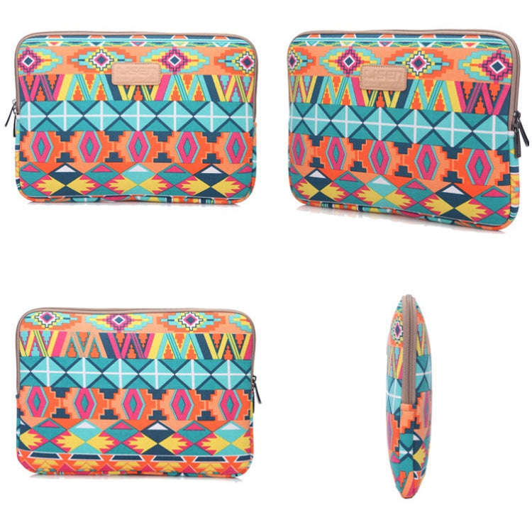 LiSEN LS-518 Lingge Pattern Laptop Computer Liner Bags, Size: 15 inch(Orange Pattern Geometry)