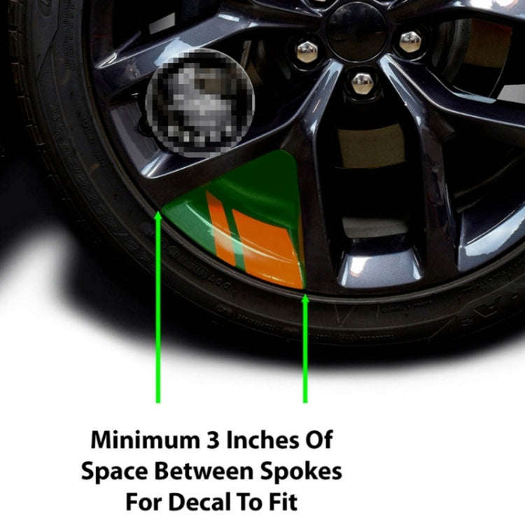 3 Sets Car Wheel Reflective Stickers 18-21 Inch General Decorative Sticker Line Sticker(Green)