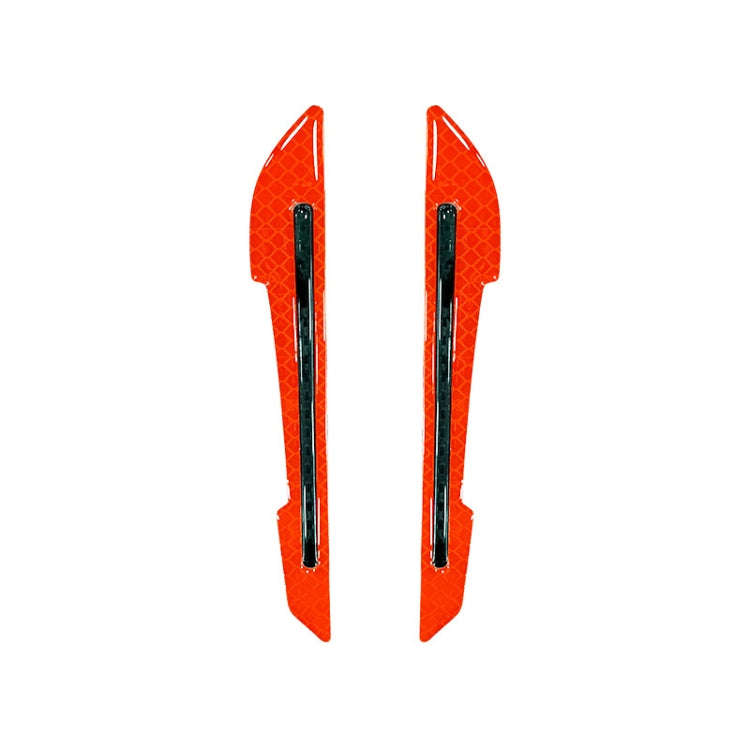4 Sets Car Reflective Sticker Door Border Anti-Collision Strip Leaf Board Personality Rear View M...