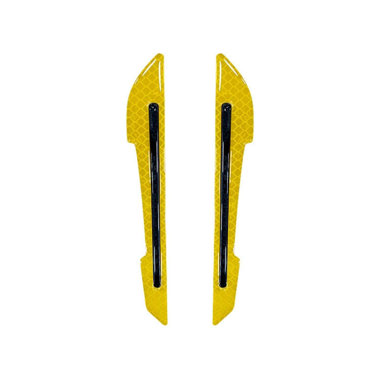 4 Sets Car Reflective Sticker Door Border Anti-Collision Strip Leaf Board Personality Rear View M...