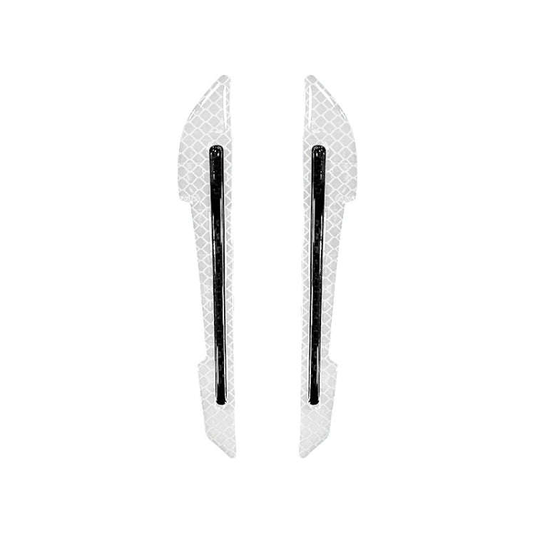 4 Sets Car Reflective Sticker Door Border Anti-Collision Strip Leaf Board Personality Rear View M...