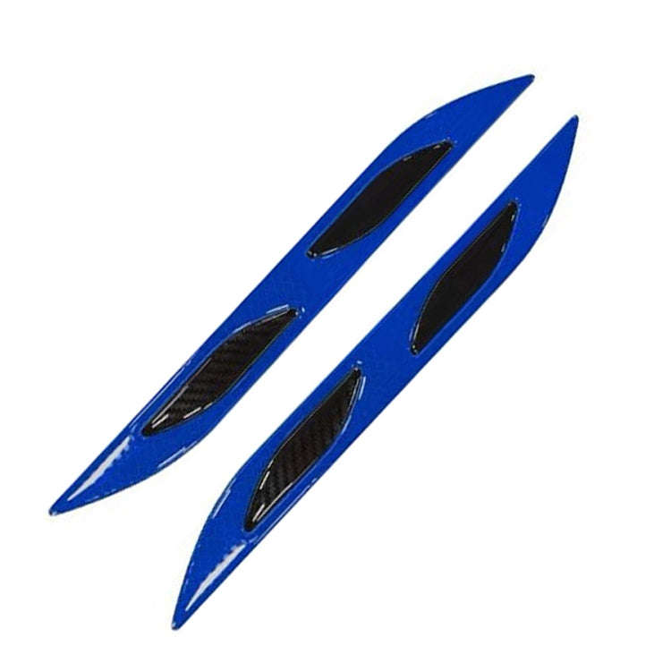 2 Sets Carbon Fiber Warning Sticker Car Anti-Collision Strip Leaf Plate Reflective Sticker Hood L...