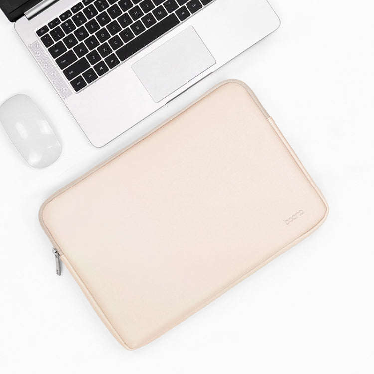 Baona BN-Q001 PU Leather Laptop Bag, Colour: Apricot, Size: 15/15.6 inch