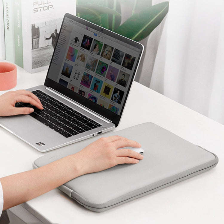 Baona BN-Q004 PU Leather Laptop Bag, Colour: Double-layer Apricot, Size: 15/15.6 inch