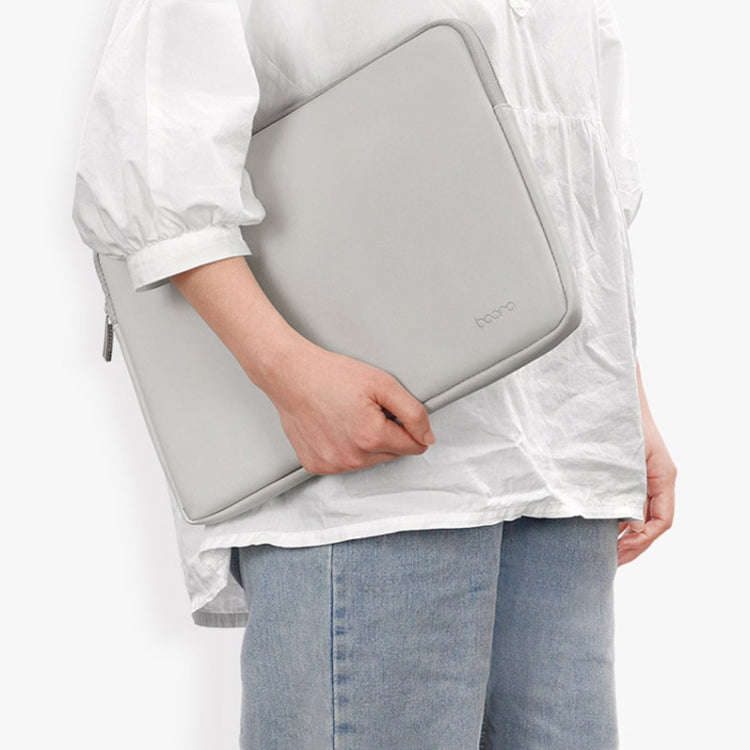 Baona BN-Q004 PU Leather Laptop Bag, Colour: Double-layer Apricot, Size: 15/15.6 inch