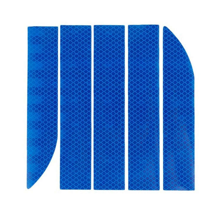 5 Sets Car Trunk Reflective Decorative Strip Anti-Scratch Car Tail Warning Decorative Stickers(Blue)