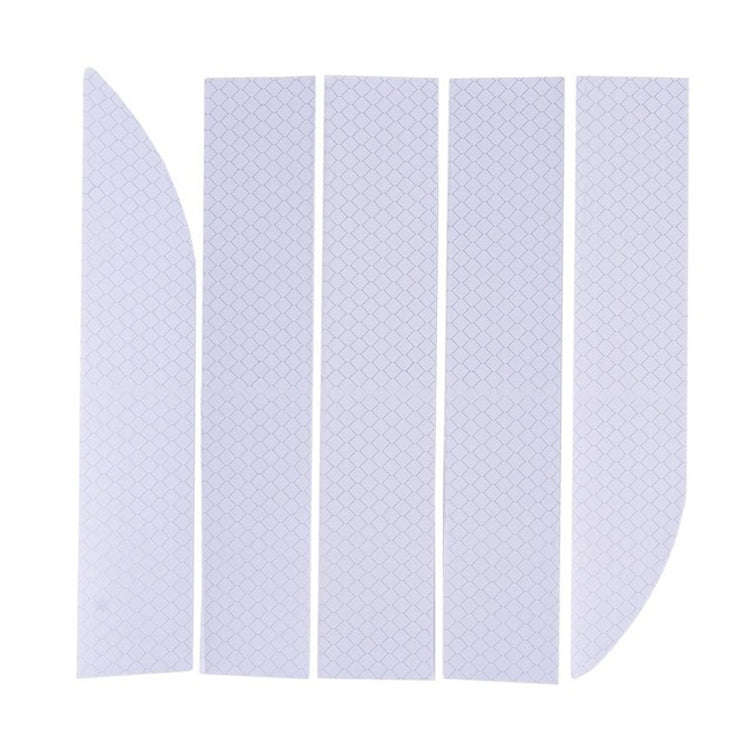 5 Sets Car Trunk Reflective Decorative Strip Anti-Scratch Car Tail Warning Decorative Stickers(Wh...