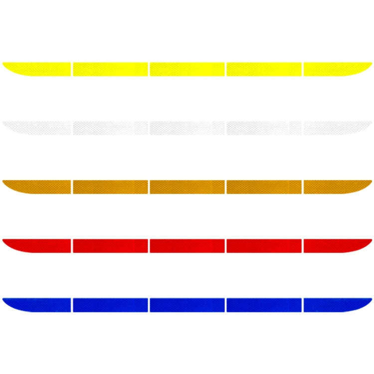 5 Sets Car Trunk Reflective Decorative Strip Anti-Scratch Car Tail Warning Decorative Stickers(Wh...