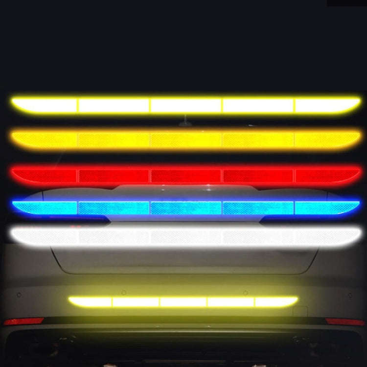 5 Sets Car Trunk Reflective Decorative Strip Anti-Scratch Car Tail Warning Decorative Stickers(Red)